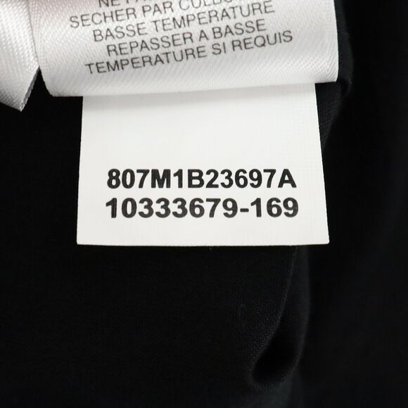 Jones NY Top Womens Large Black Cotton Shirt Semi Sheer Pockets Blouse Preppy - Picture 16 of 16